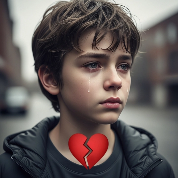 broken heart pfp boy