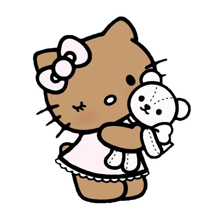 brown hello kitty pfp