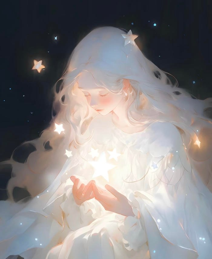 calm serene pfp with delicate pastel colors