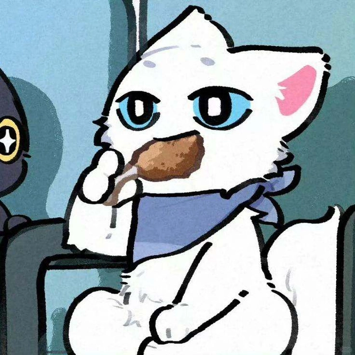 cartoon white cat pfps
