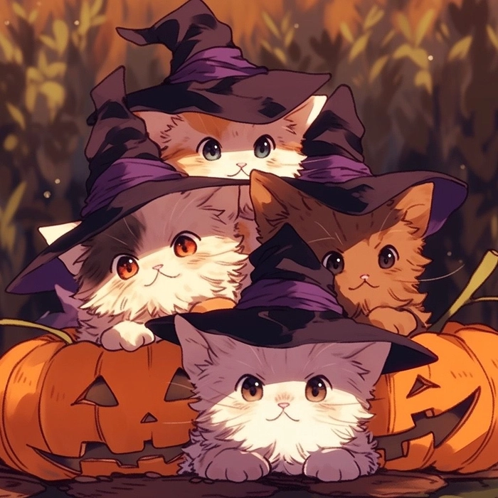 cat halloween pfp