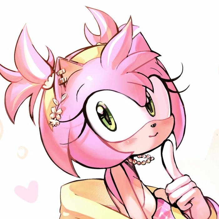 charming amy rose pfp pastel tone