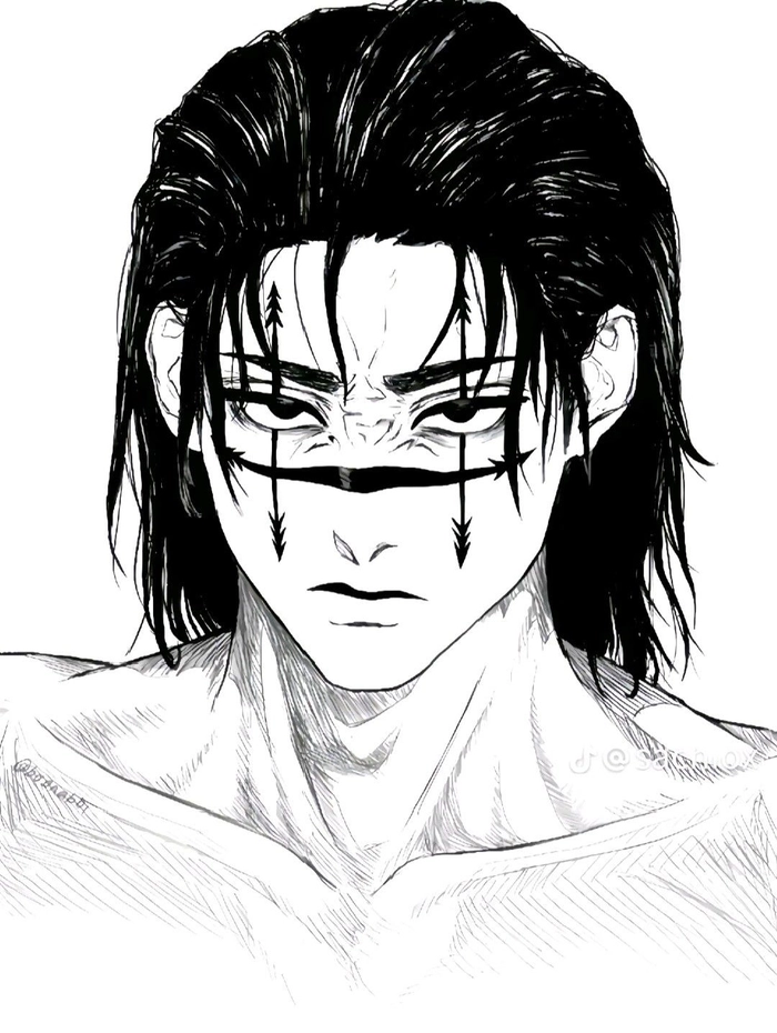 choso hair down pfp