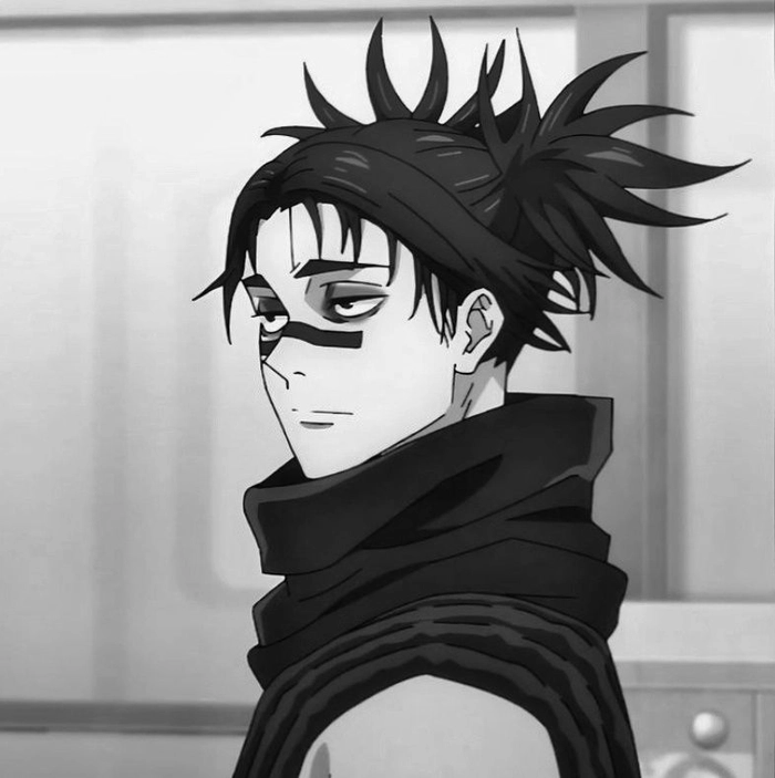 choso pfp black and white