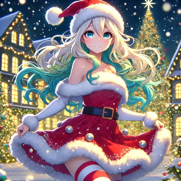 christmas anime girl pfp