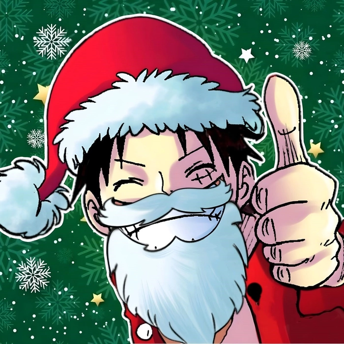 christmas luffy pfp