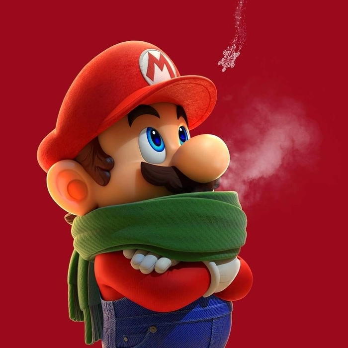 christmas mario pfp