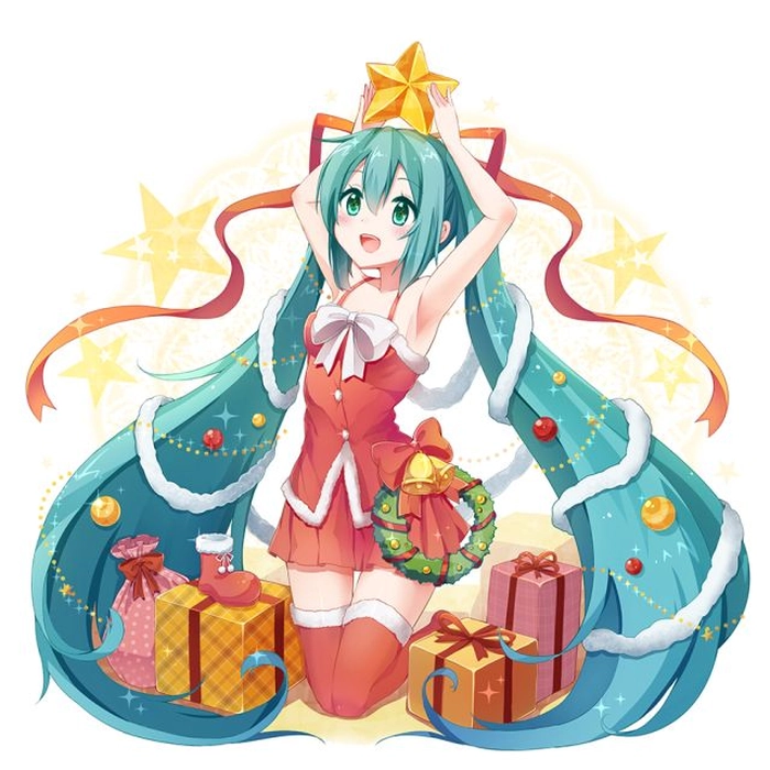 christmas miku pfp
