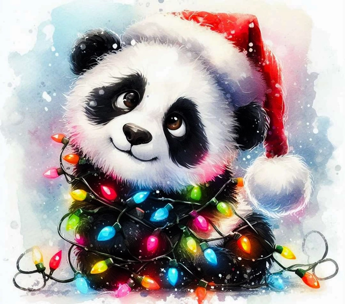 christmas panda pfp