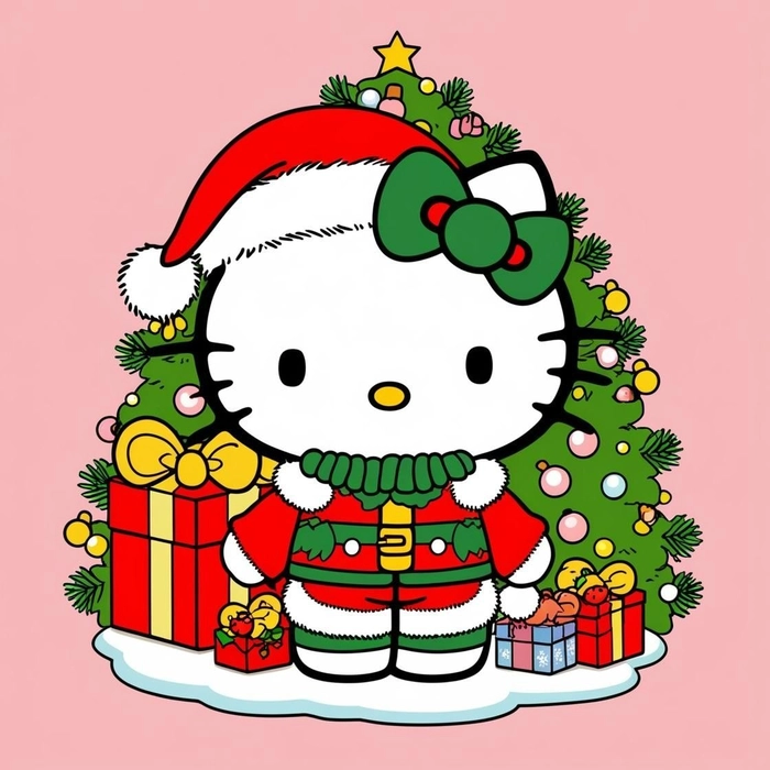 christmas pfp hello kitty