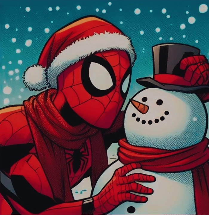 christmas spiderman pfp