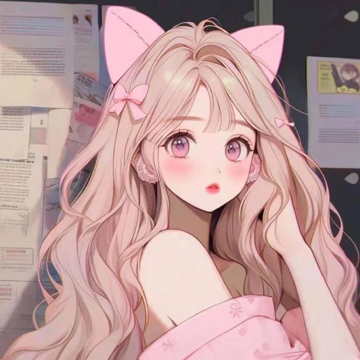 clean background design cute pink pfp