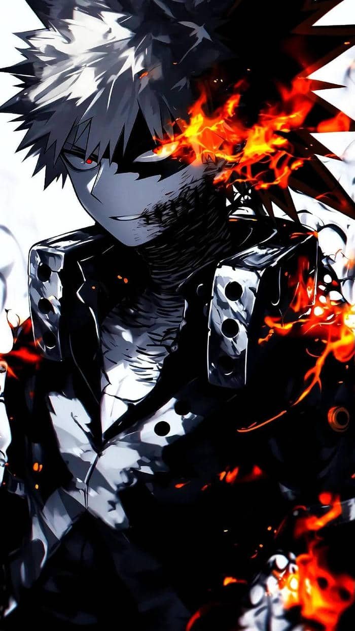 cool Bakugo powerful stance