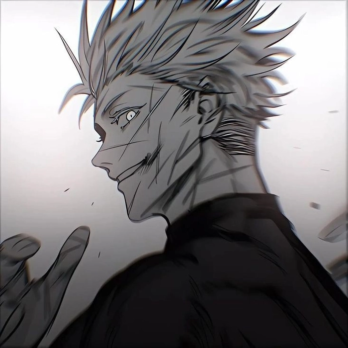 cool anime pfp black and white