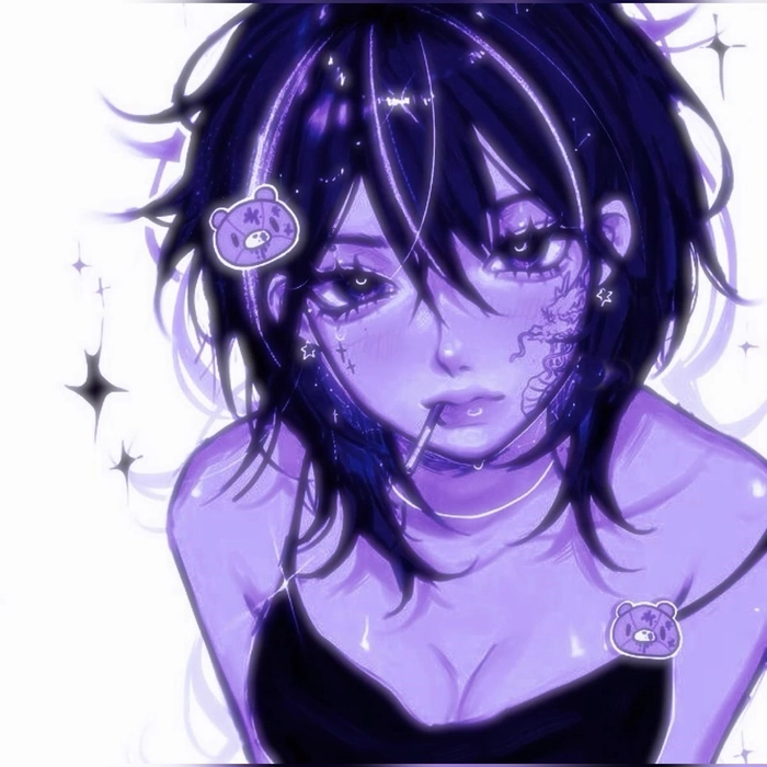 cool purple pfp anime