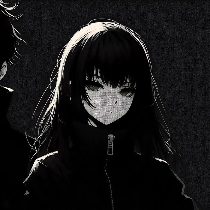 couple dark aesthetic anime matching pfp girl