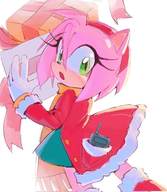 cute amy rose pfp aesthetic style