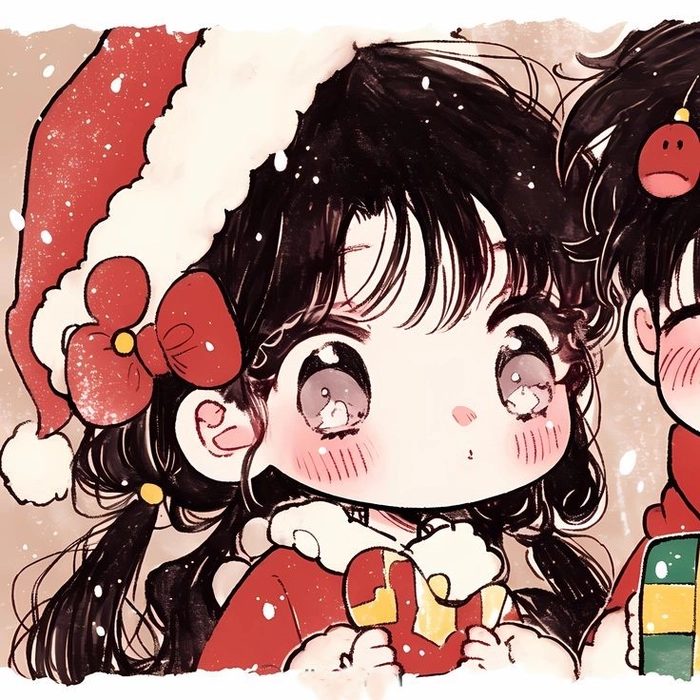 cute anime christmas matching pfp