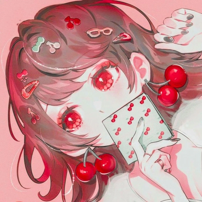 cute anime pfp red