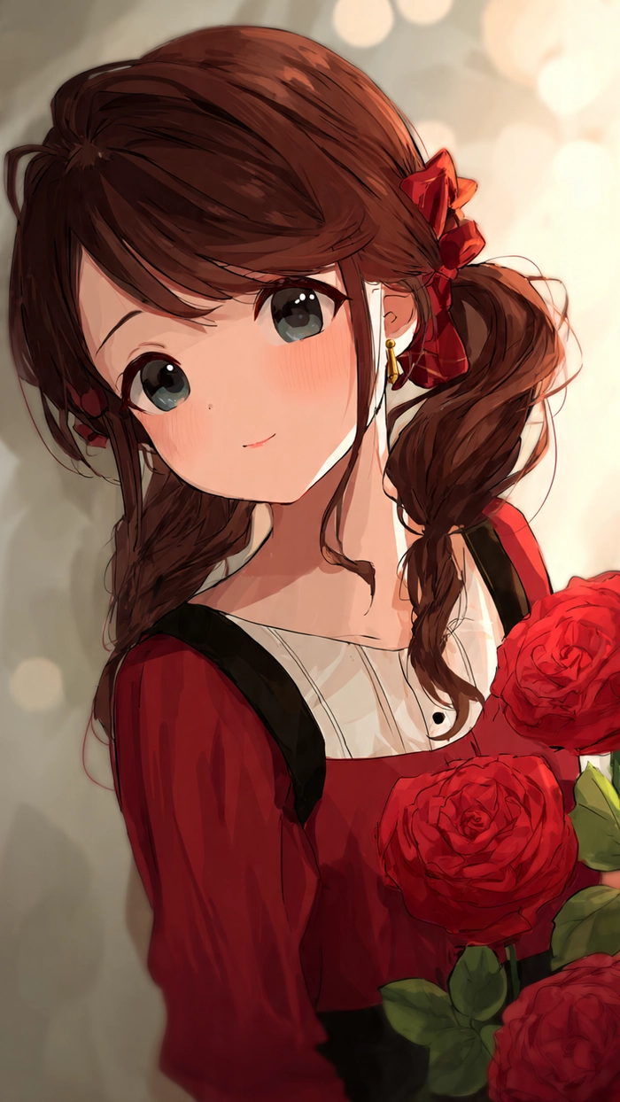 cute anime rose pfp