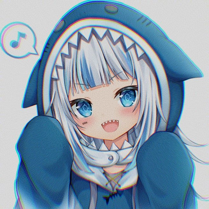 cute anime shark pfp