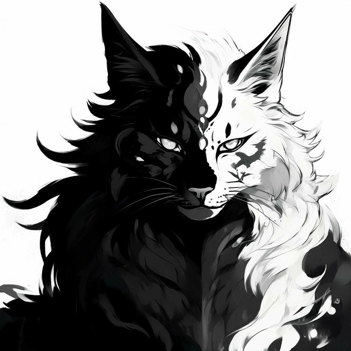 cute black and white cat pfp