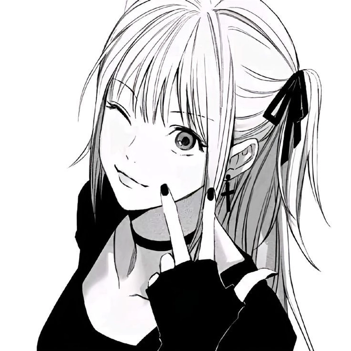 cute black and white pfp