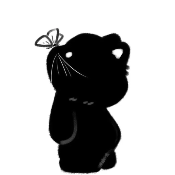 cute black cat pfp