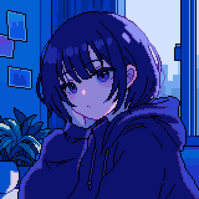 cute blue pfp aesthetic
