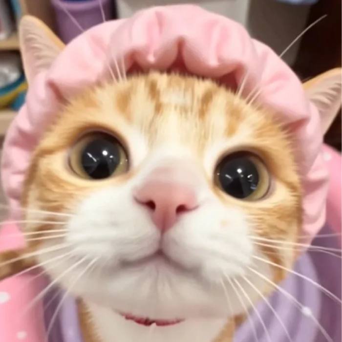 cute cat pfp round face gentle look