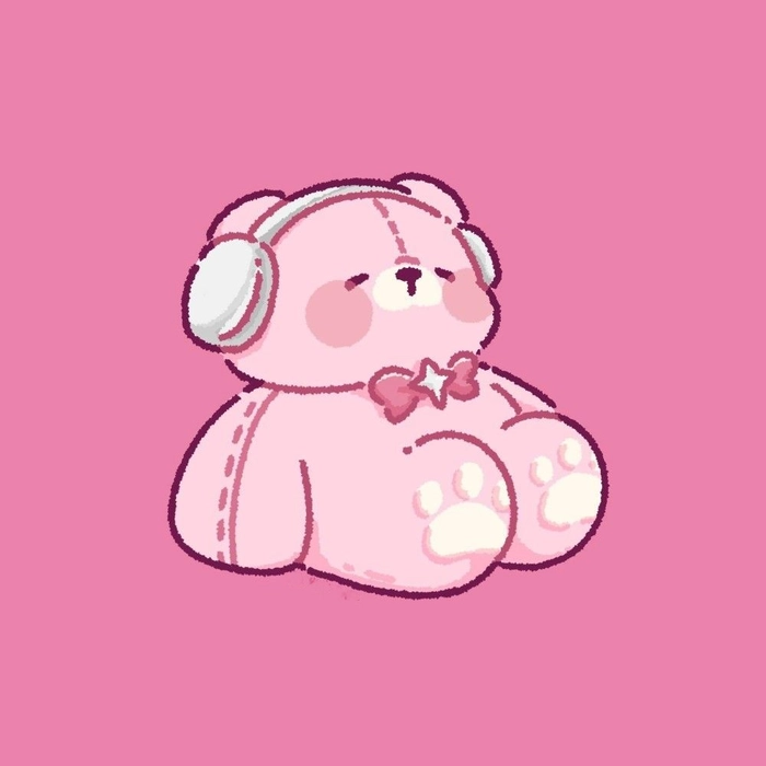 cute pink teddy bear pfp