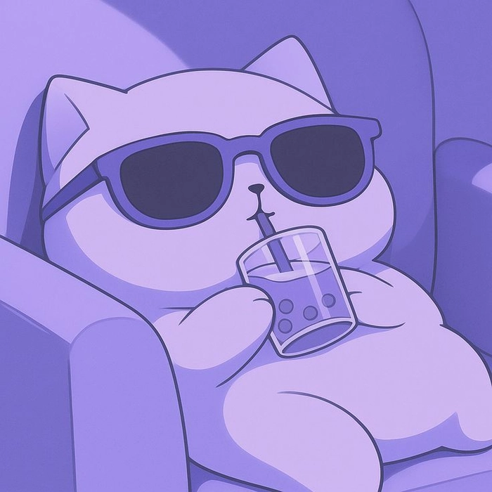 cute purple cat pfps