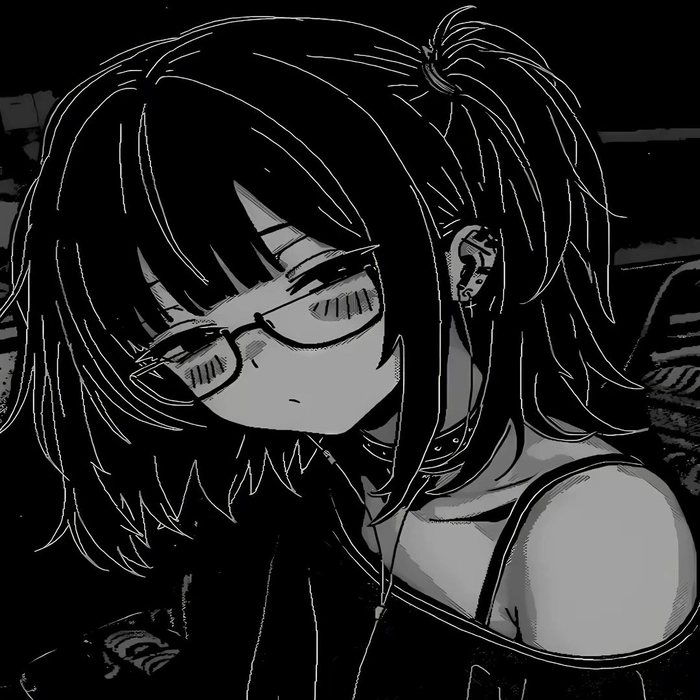 dark anime girl pfp