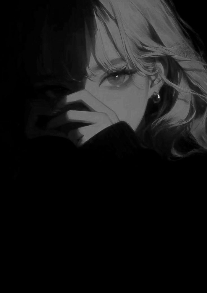 dark anime girl pfp