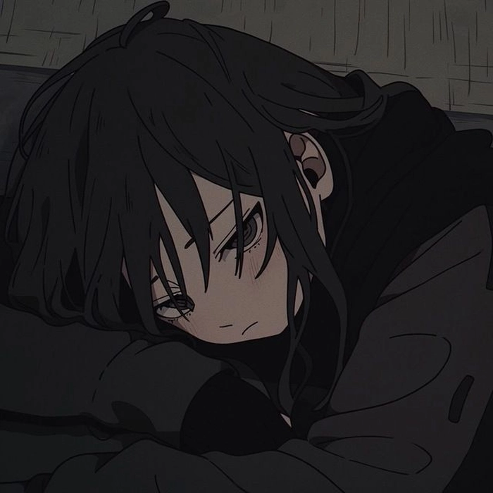 depressed anime girl pfp