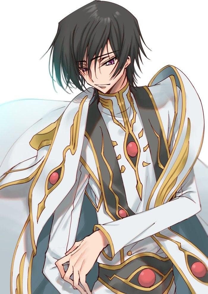 dramatic lelouch pfp with strong visual contrast