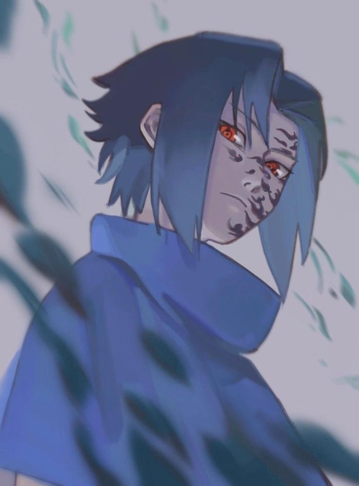 elegant anime sasuke uchiha pfp expression