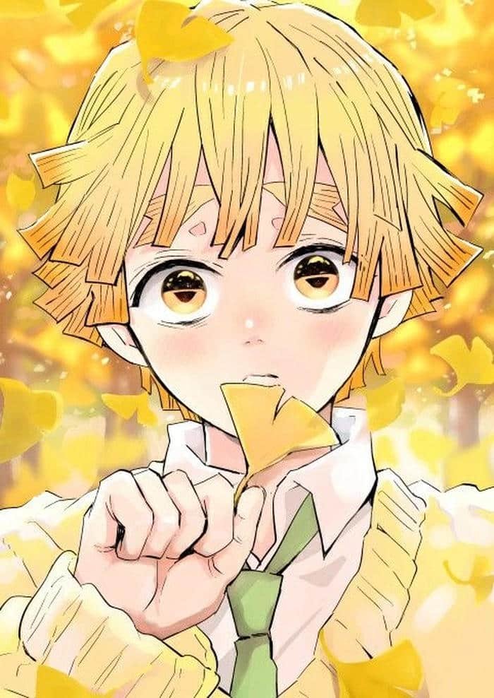 elegant zenitsu pfp styled for aesthetic profiles