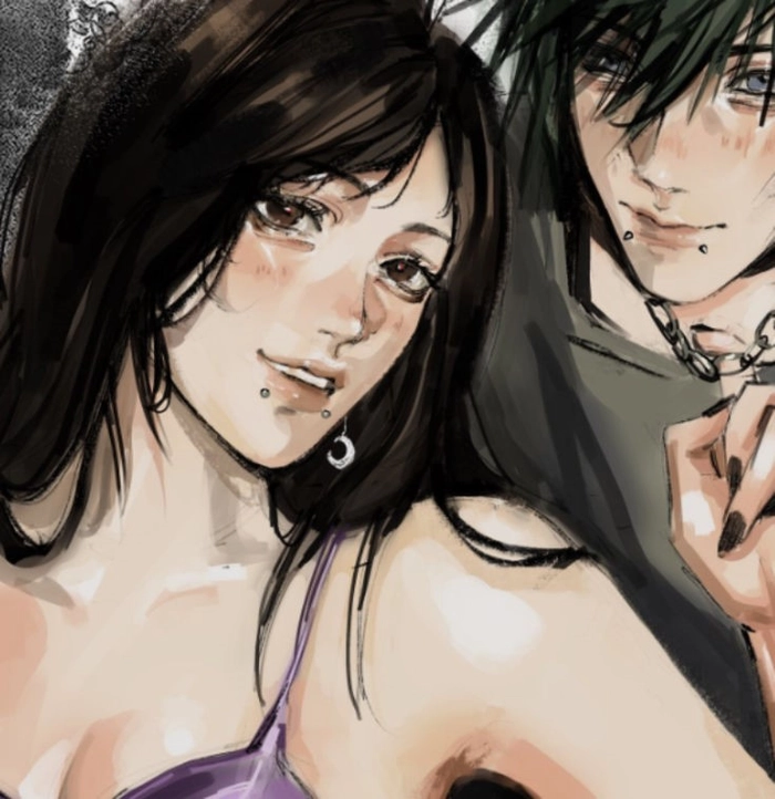 emo anime couple matching pfp girl