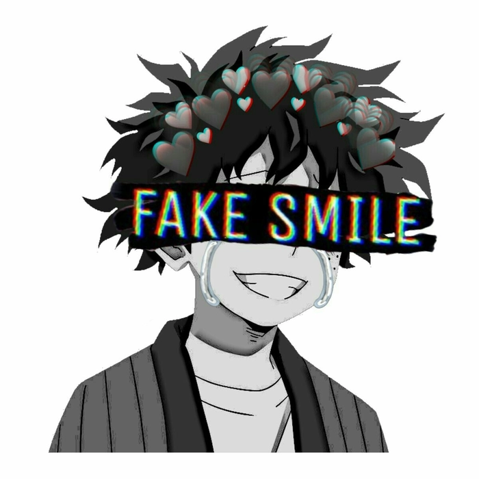 fake smile deku pfp