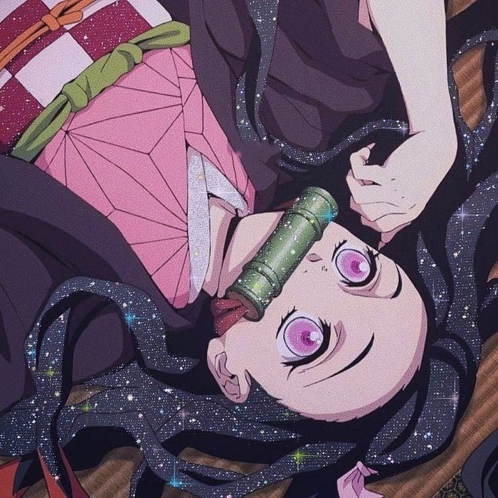 glitter nezuko pfp