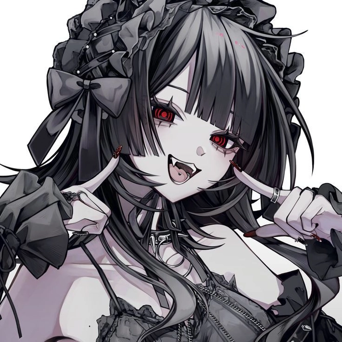 goth anime girl pfp