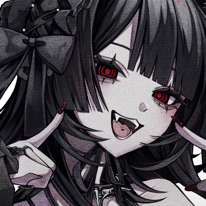 goth anime girl pfp