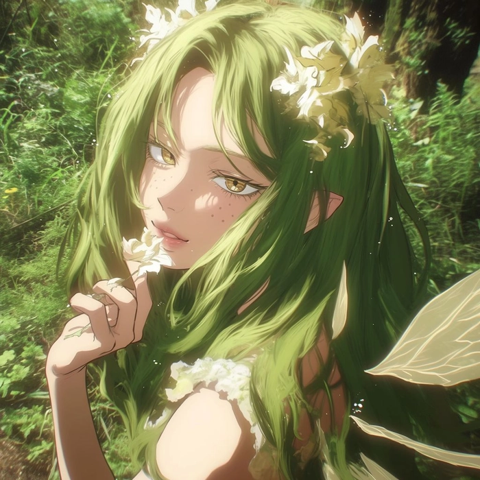 green anime pfp aesthetic