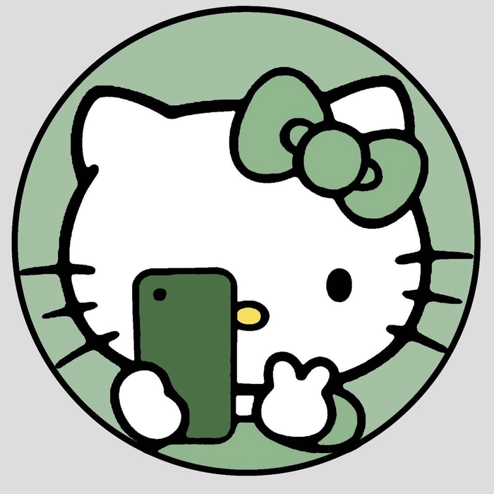 green hello kitty pfp