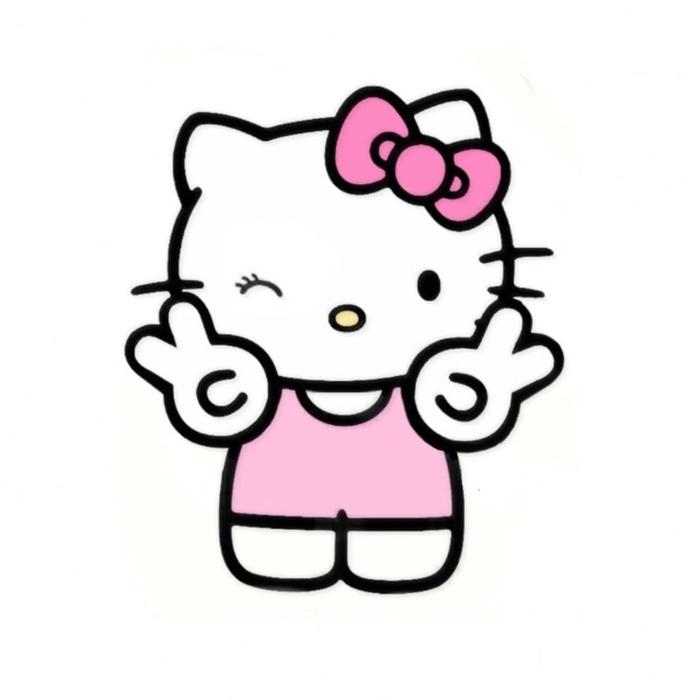 hello kitty peace sign pfp