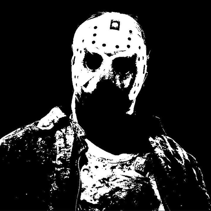jason voorhees black and white pfp