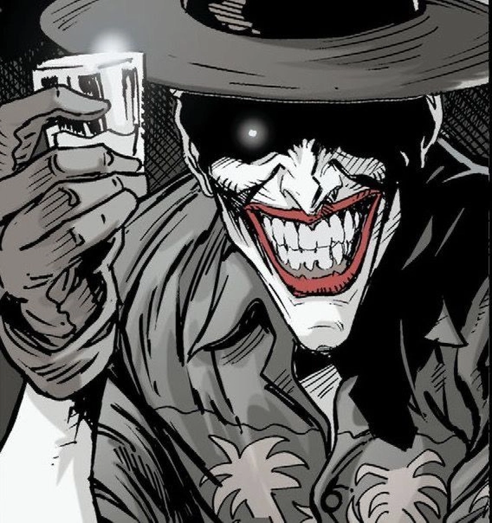joker pfp black and white