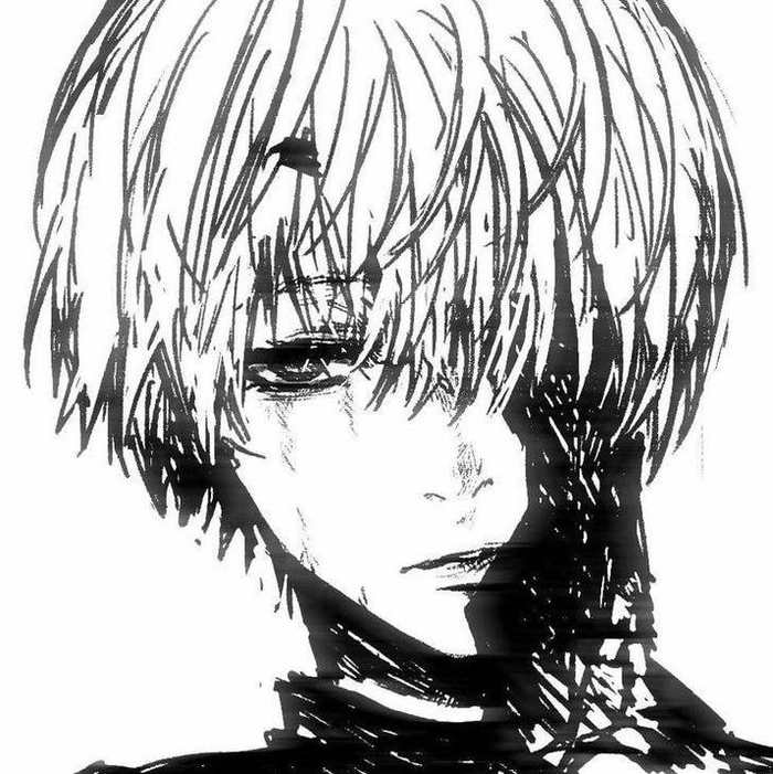 kaneki black and white pfp