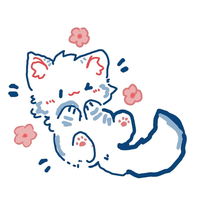 kawaii white cat pfp